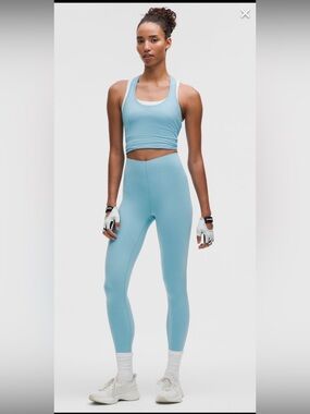 Lululemon Glow Up SHR 25” | Washed Blue
